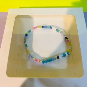 Tila Bracelet in Pretty Spring Colored Glass Beads & stretchy cord